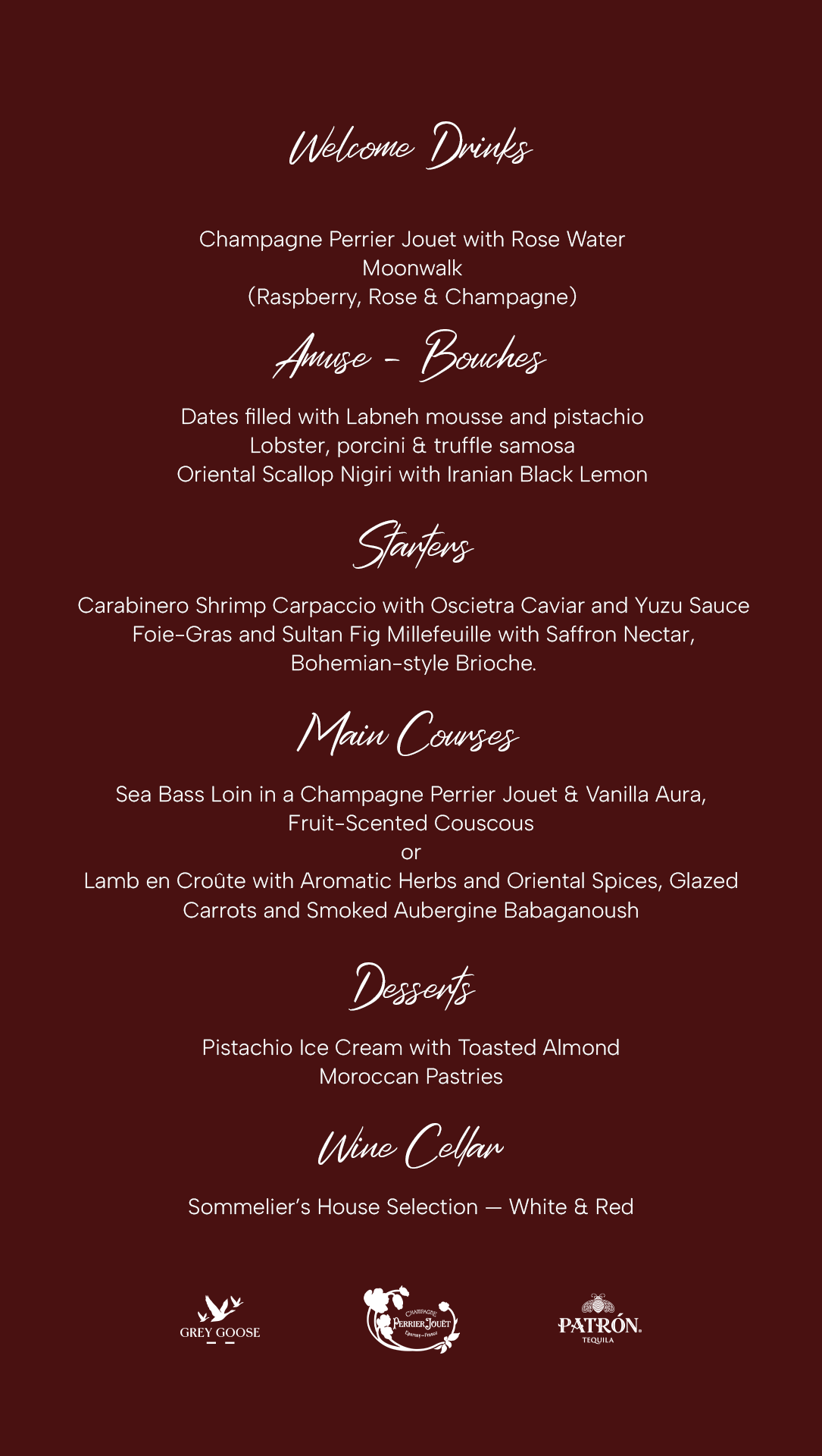 Menu New Year's Eve LOV