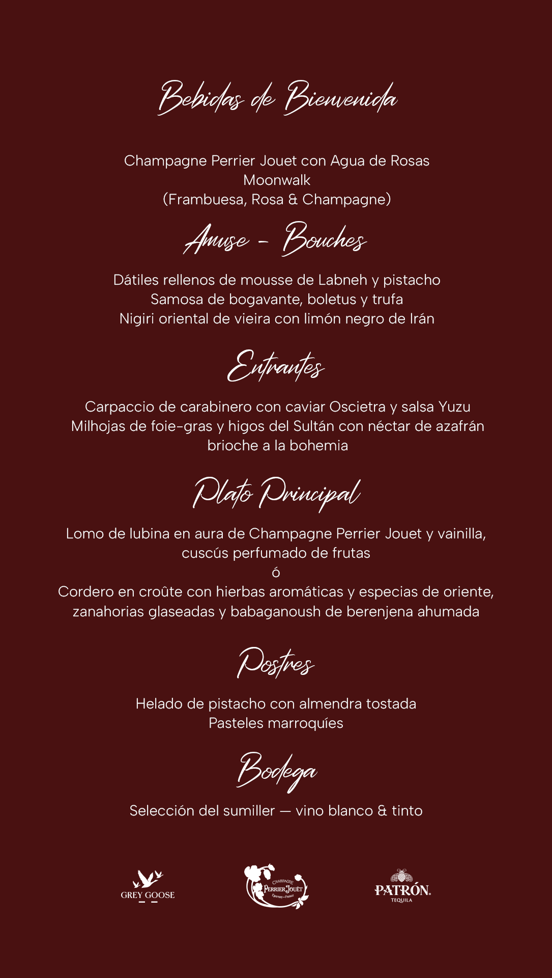 Menu New Year's Eve LOV